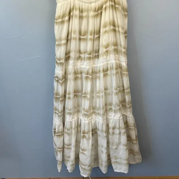 Aerie Beach Tie Dye Cotton Maxi Sundress Size L Boho Beachy Summer - Picture 8 of 12